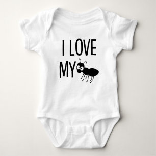 I love my aunt funny baby shirt