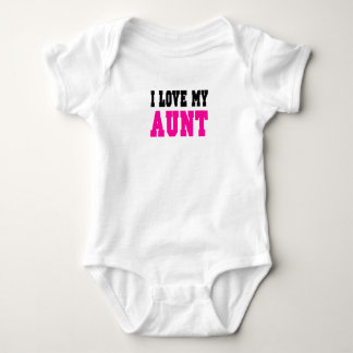 I Love My Aunt  (pink) Baby Bodysuit