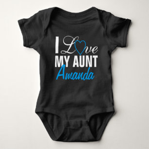 I Love My Aunt-The Aunt Name. Custom Made Baby Bodysuit