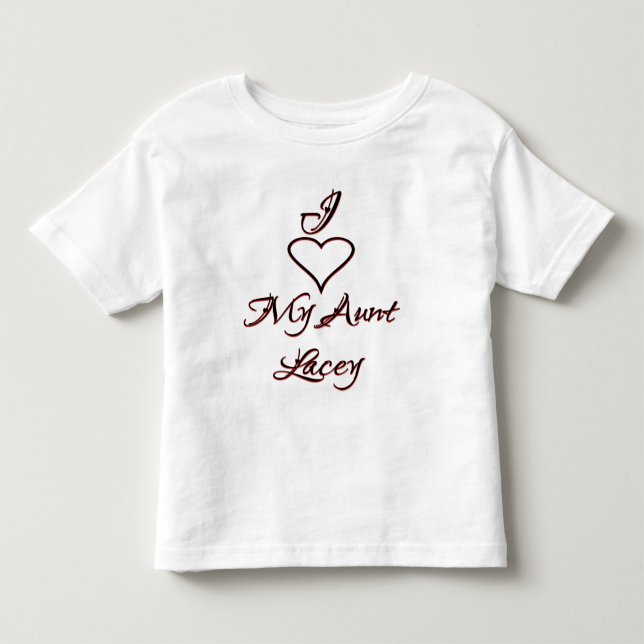 I Love My Aunt Toddler T-shirt (Front)