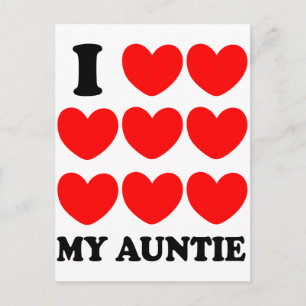 I Love My Auntie Postcard