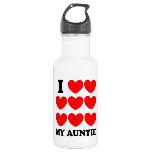 I Love My Auntie Water Bottle