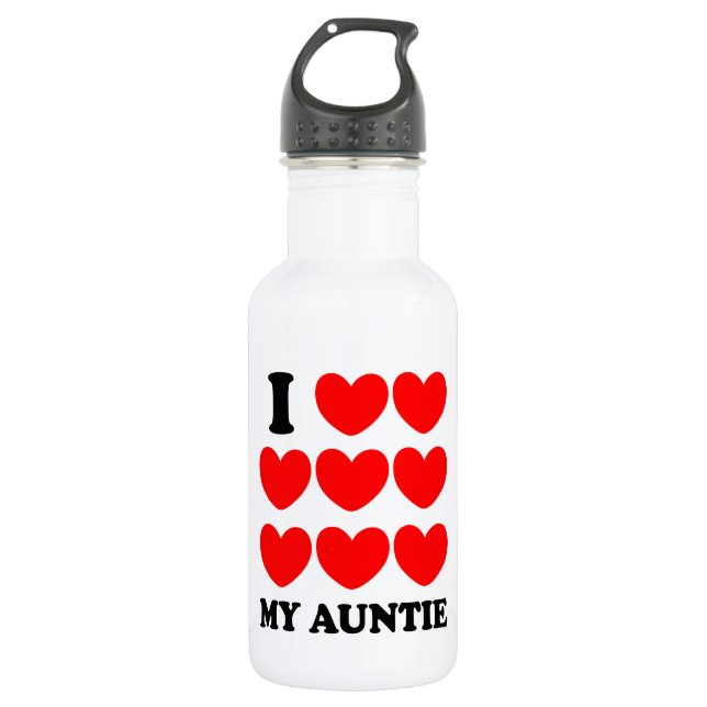 I Love My Auntie Water Bottle (Front)