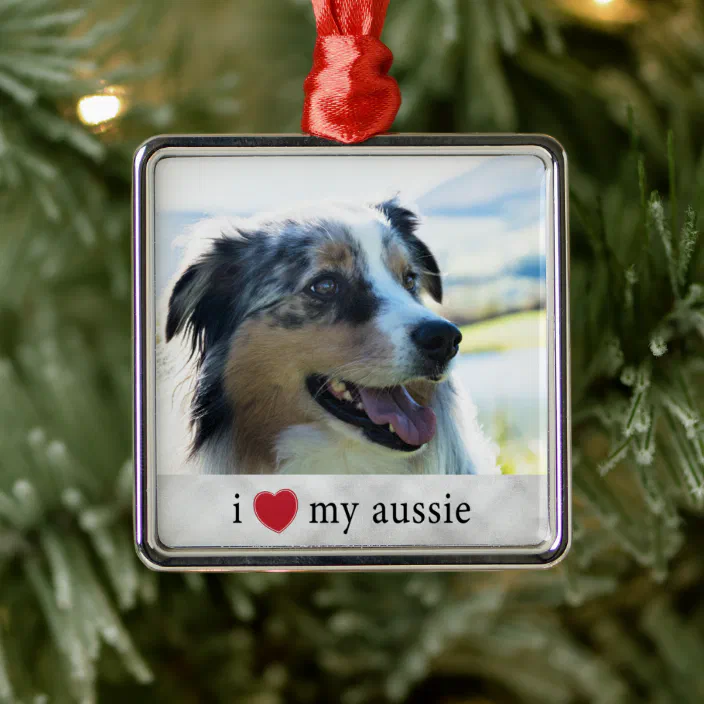 I Love My Australian Shepherd Dog Ornament Pet Keepsake Gift Christmas Birthday