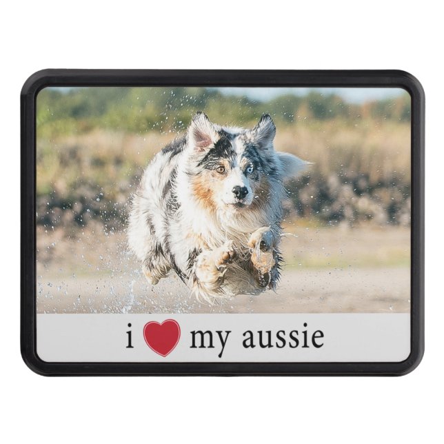 I love my Aussie Australian Shepherd Hitch Cover (Front)