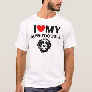 I Love My Aussiedoodle Mom Dad Vintage Aussiedoodl T-Shirt