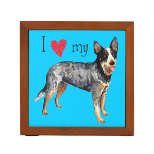 I Love my Australian Cattle Dog Desk Organizer