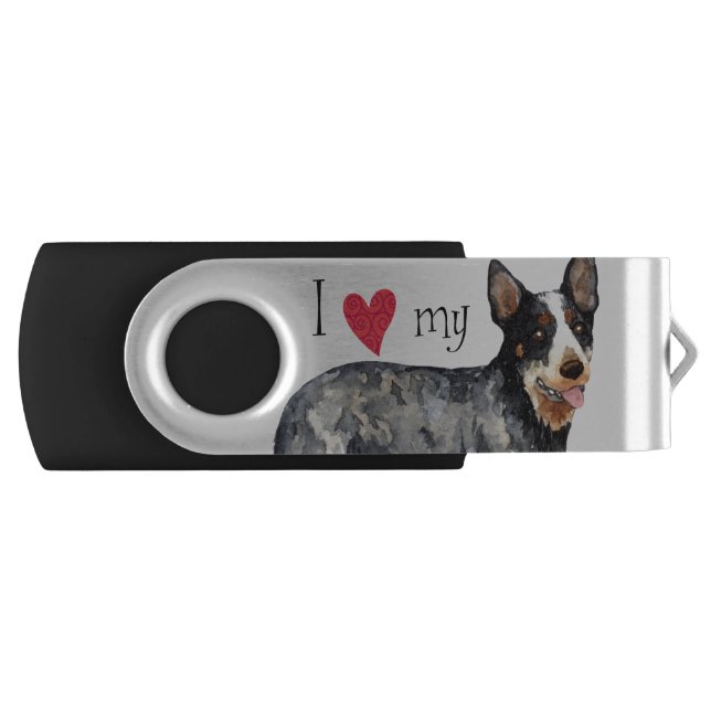 I Love my Australian Cattle Dog Flash Drive (Front)