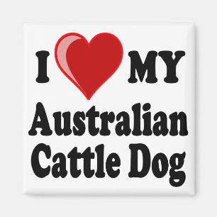 I Love My Australian Cattle Dog Magnet