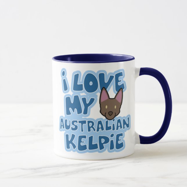 I Love My Australian Kelpie Mug (Right)