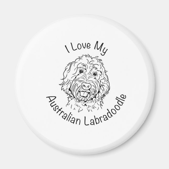I Love My Australian Labradoodle Magnet (Front)