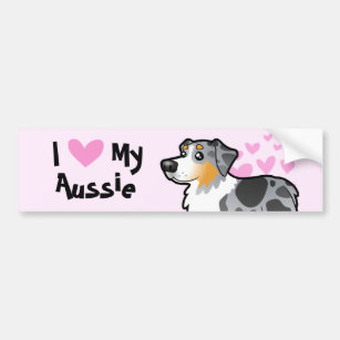 I Love My Australian Shepherd Bumper Sticker