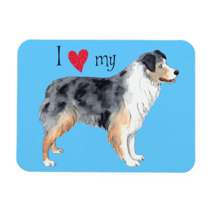 I Love my Australian Shepherd Magnet