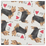I Love my Australian Terrier Fabric