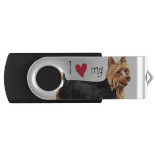I Love my Australian Terrier USB Flash Drive