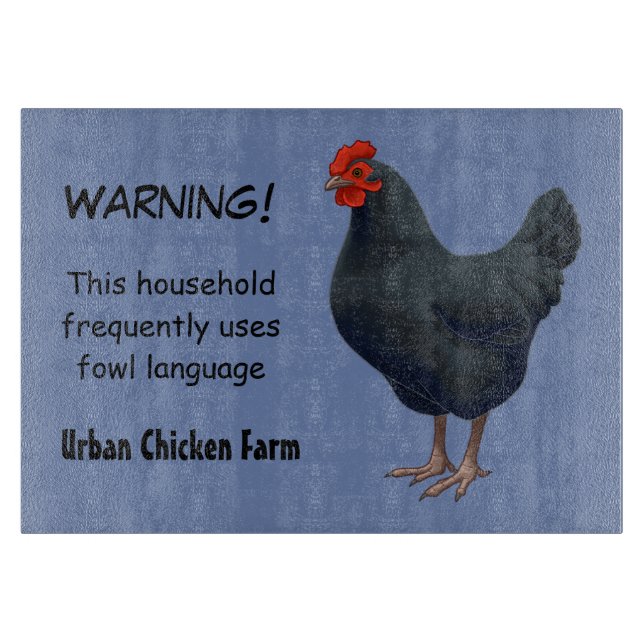 I Love My Australorp Chicken Cutting Board (Front)
