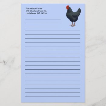 I Love My Australorp Chicken Stationery by Fun_Forest at Zazzle