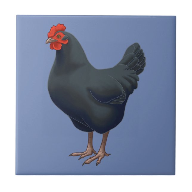 I Love My Australorp Chicken Tile (Front)