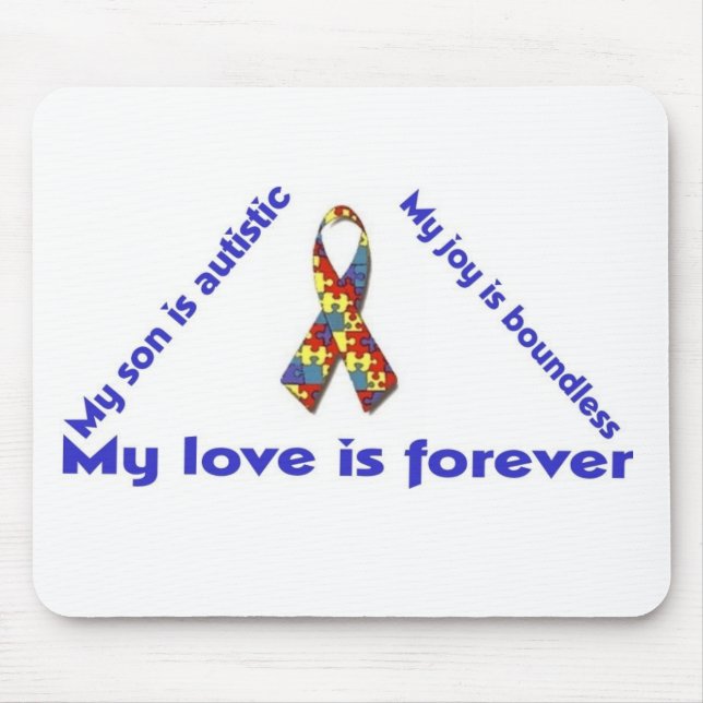 I love my autistic child - unique mousepad designs (Front)