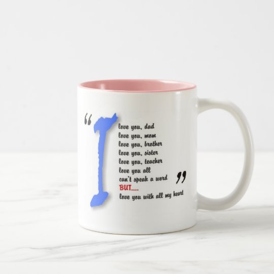 I love my autistic daughter - design series Two-Tone coffee mug