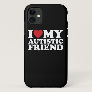 I Love My Autistic Friend Autism Heart iPhone 11 Case