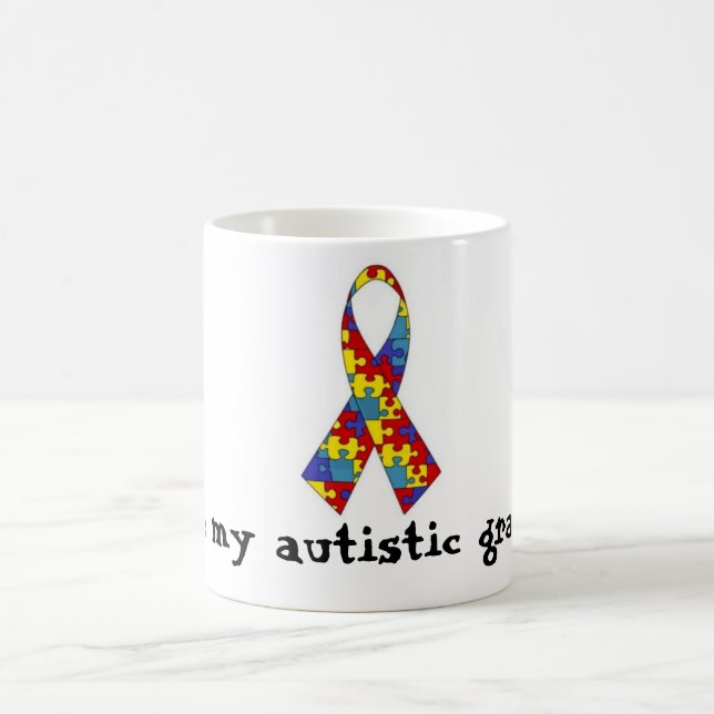 I love my autistic grandson mug (Center)