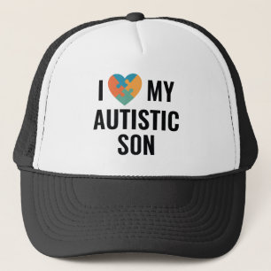 I Love My Autistic Son Trucker Hat