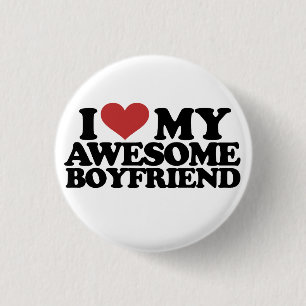 I love my awesome boyfriend pinback button
