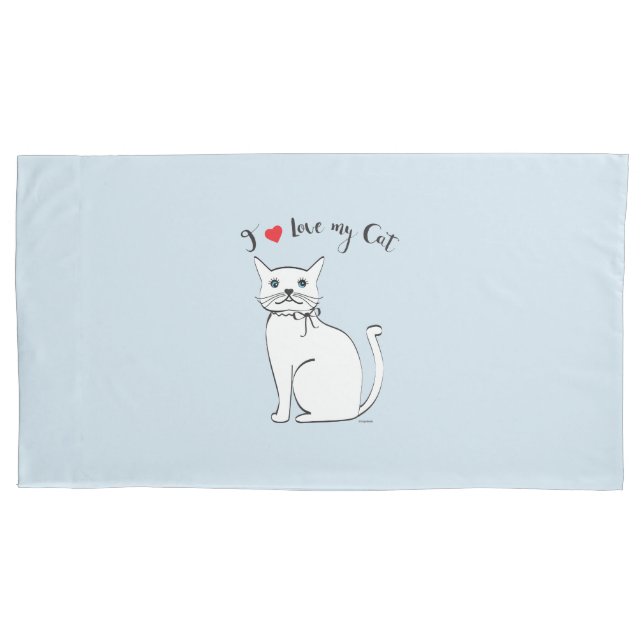I love my awesome Cat, Stylish Pillow Case (Front)