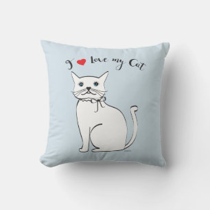 I love my awesome Cat, Stylish Throw Pillow