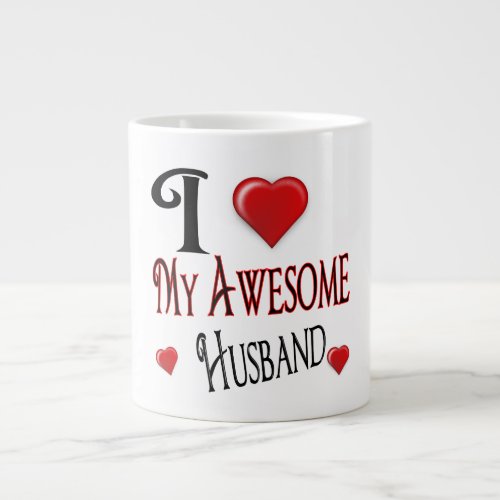 I Love My Awesome Husband Jumbo Mug Xmas Gift