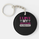 I Love my Awesome Husband Keychain