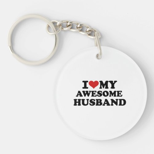 I love my awesome husband keychain