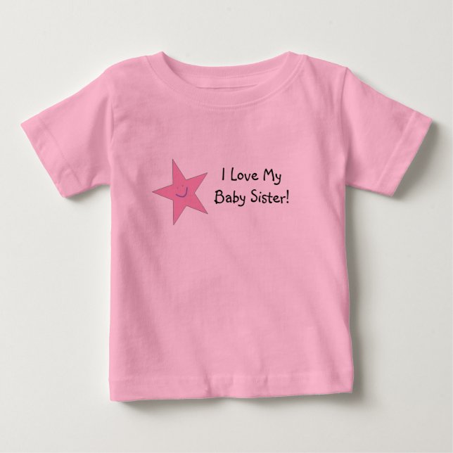 I Love My Baby Sister Kids Shirt (Front)