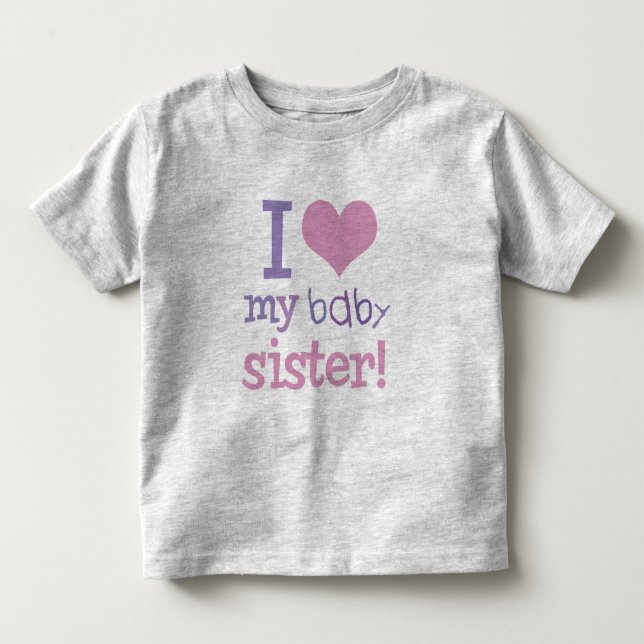 I Love My Baby Sister Kids T-Shirts & Gifts (Front)