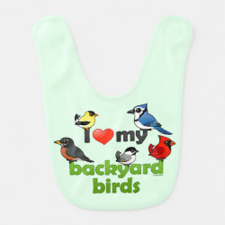 I Love My Backyard Birds Baby Bib