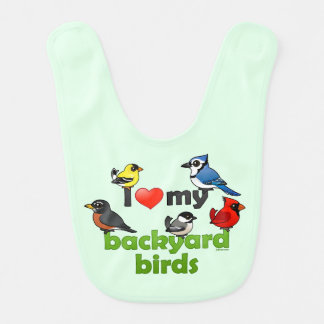 I Love My Backyard Birds Bib