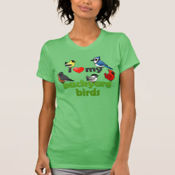 I Love My Backyard Birds Women's American Apparel Fine Jersey Short Sleeve T-Shirt