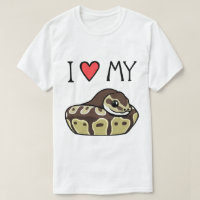 I Love My Ball Python Cute Funny Men's T-Shirt