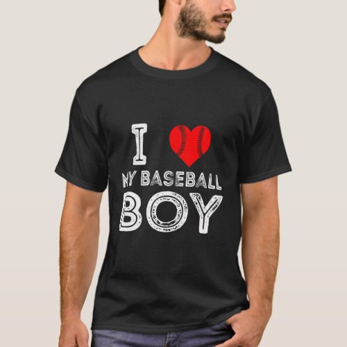 I Love My Baseball I Heart Baseball Baseball T_Shirt