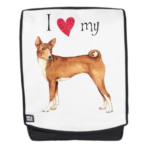 I love my Basenji Backpack