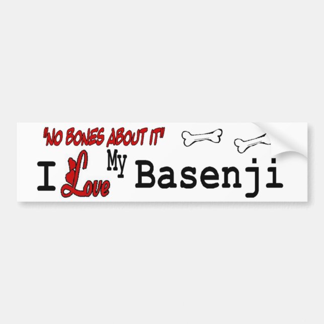 I Love My Basenji Bumper Sticker (Front)
