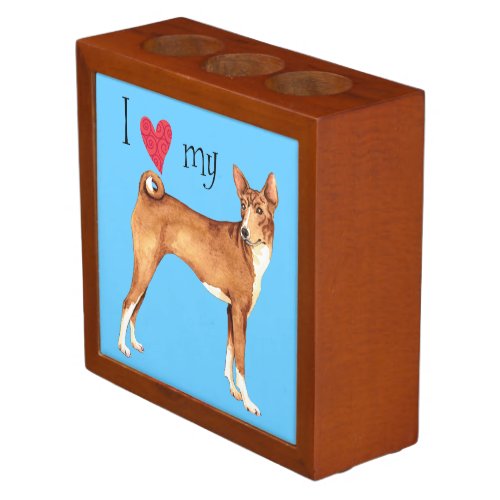 I Love my Basenji PencilPen Holder