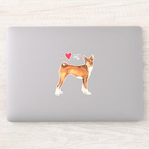 I Love my Basenji Vinyl Sticker