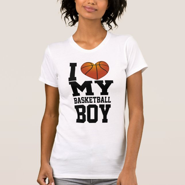 I Love My Basketball Boy T-Shirt (Front)
