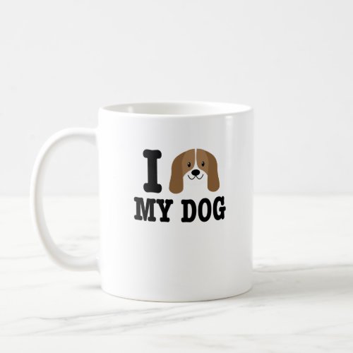 I Love My Basset Cute Dog Owner Pet Lover Gift Coffee Mug