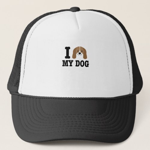 I Love My Basset Cute Dog Owner Pet Lover Gift Trucker Hat