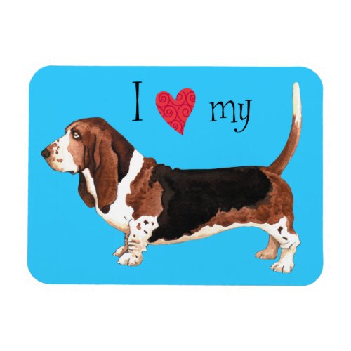 I Love my Basset Hound Magnet