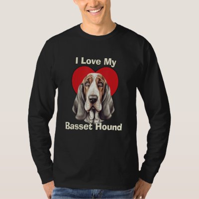 I Love My Basset Hound Puppy Dog T-Shirt
