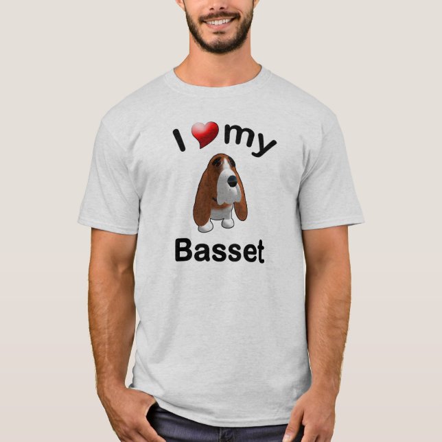 I Love My Basset T-Shirt (Front)